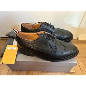Thom Browne Black Leather Sole Longwing Derbys